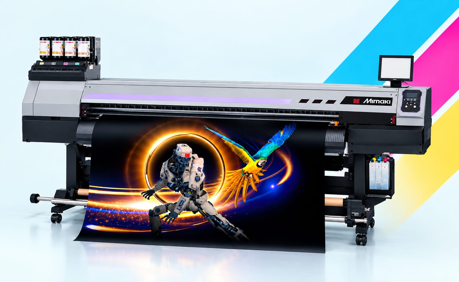 Impressora UV Mimaki UJV100-160 utilizada pela Triad Visual